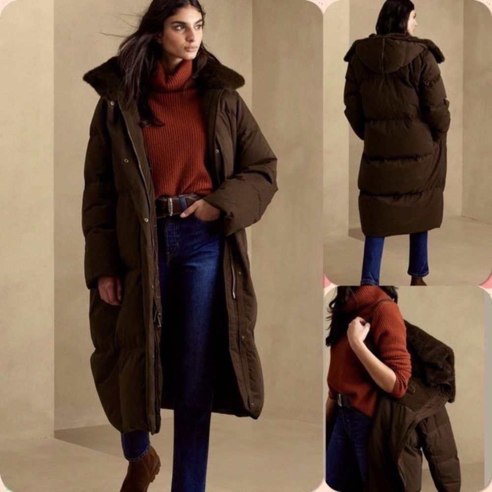 Banana Republic Petite Lowri Puffer Coat Size Petite Small - Brand new with tags